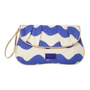 Felix Rey for Target Wristlet Clutch Blue & Cream